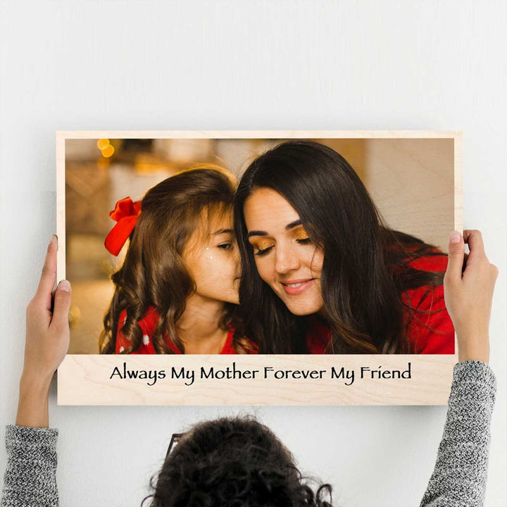 Photo Personalized Printed Mother & Daughter Theme Wooden Decorative Plaque