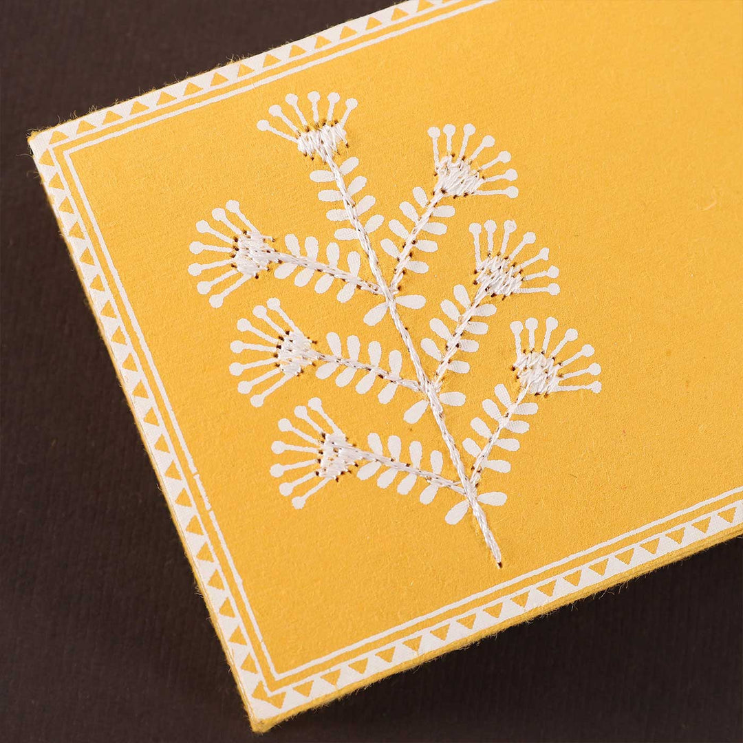 Personalized Handmade Embroidered Sarang Paper Envelopes | Set Of 30