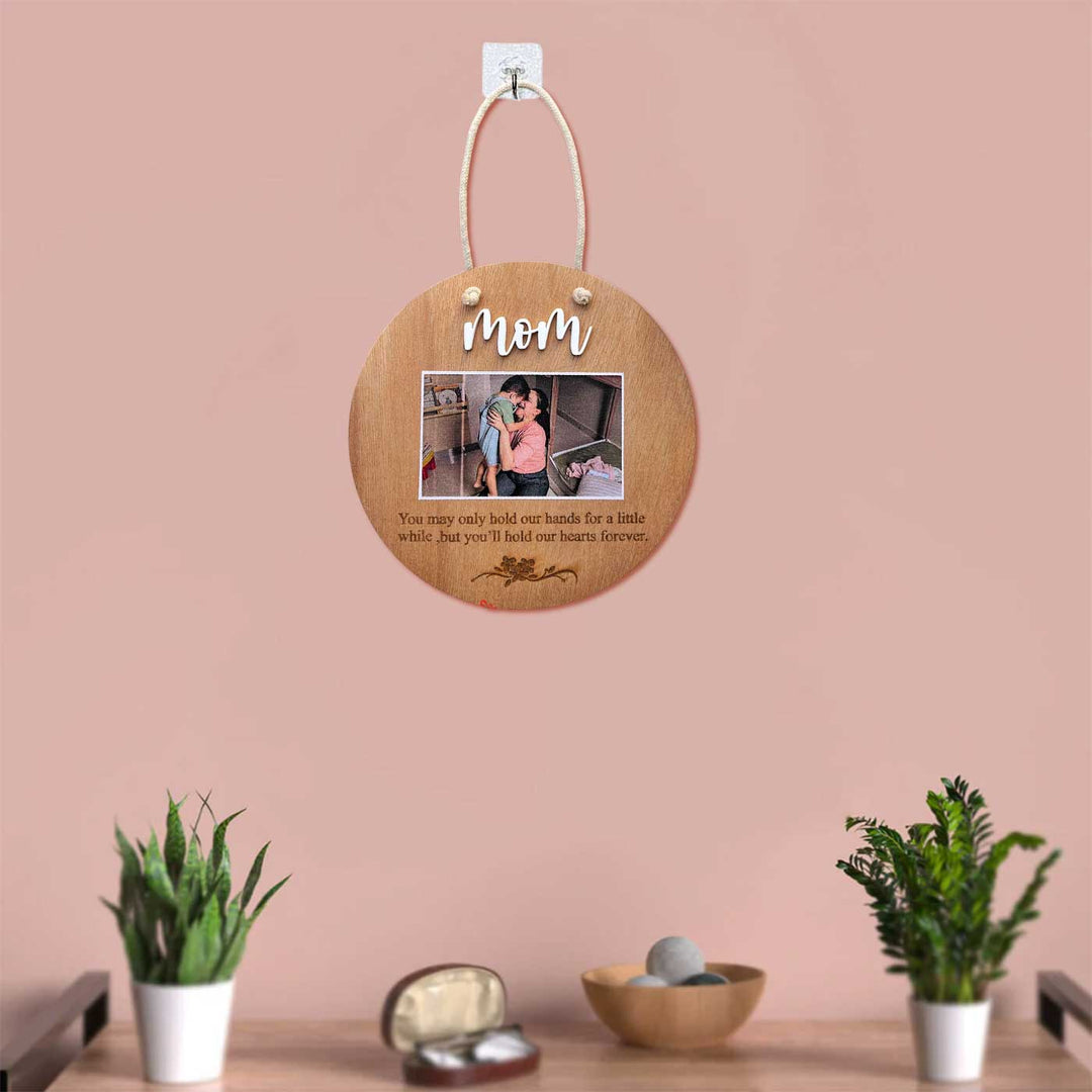 Photo Personalized Laser Cut Round Wooden Decorative Plaque