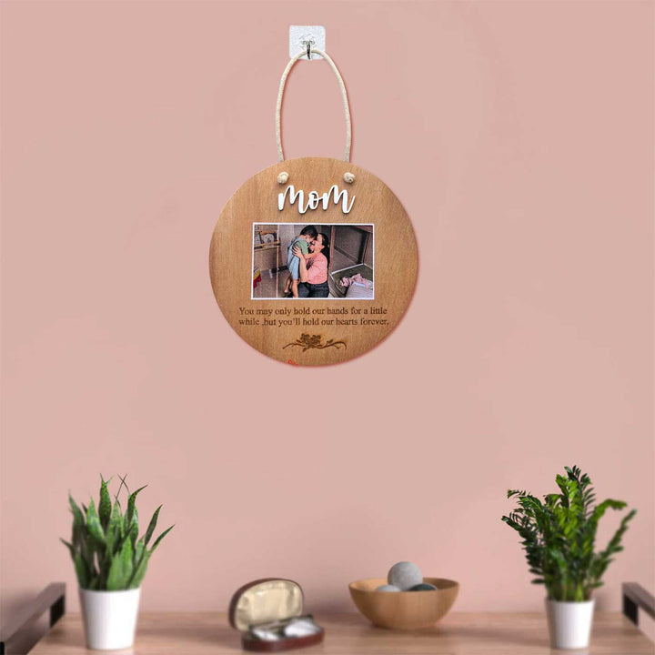 Photo Personalized Laser Cut Round Wooden Decorative Plaque