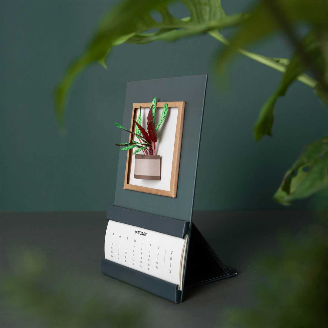 Handmade 3D Rattle Snake Plant 2026 Desk Calendar