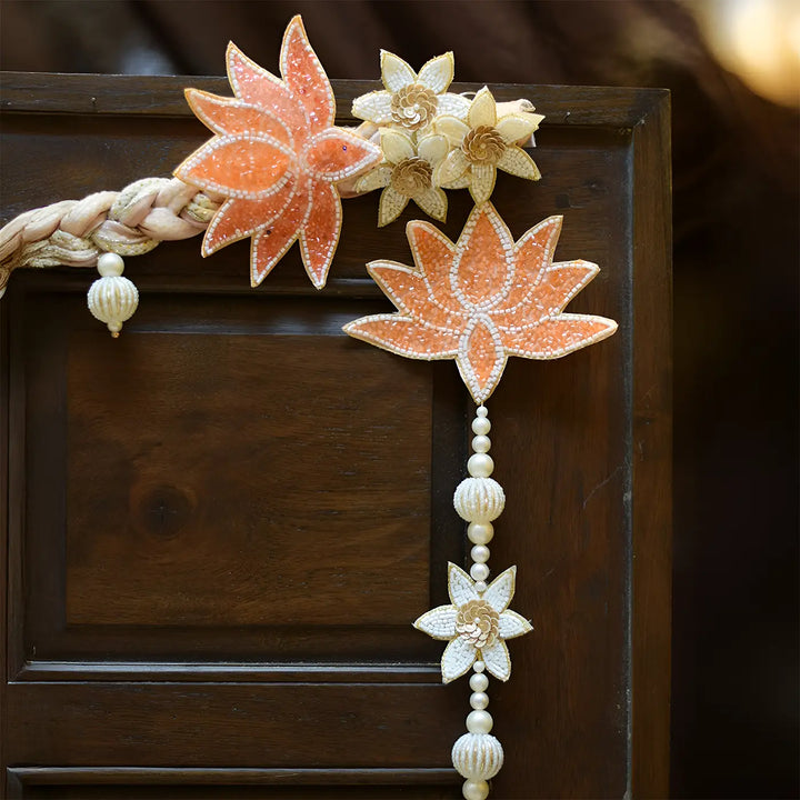 42 In | Handmade Decorative Beaded Lotus Radiance Toran