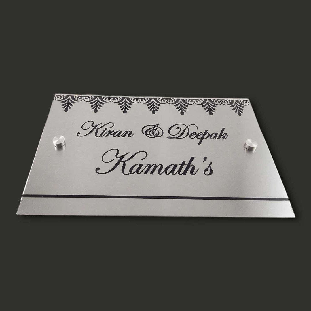 Personalized Engraved Stylish Stainless Steel Name Plate