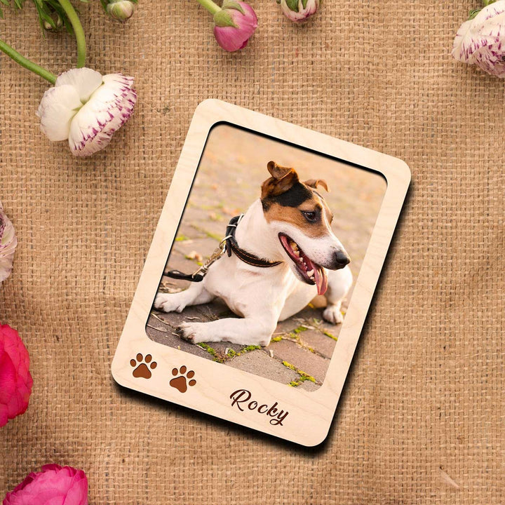 Photo Personalized Printed Pet Theme Wooden Fridge Magnet