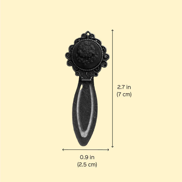 Hand Embroidered Petalmark Bronze Bookmark