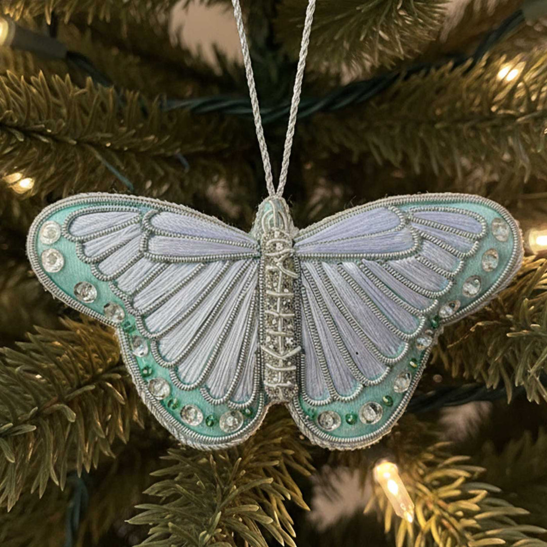 Blue Butterfly Cotton Premium Zardozi Ornament