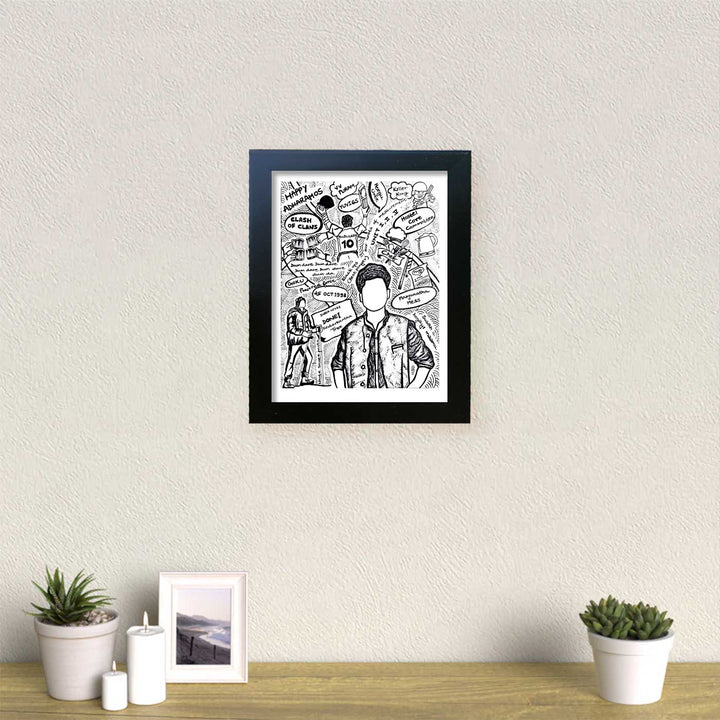 Photo Personalized Doodle Art MDF Wood Decorative Plaque