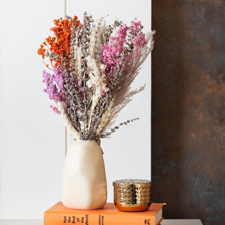 Handmade Colourful Boho Rainbow Dried Flower Bunch