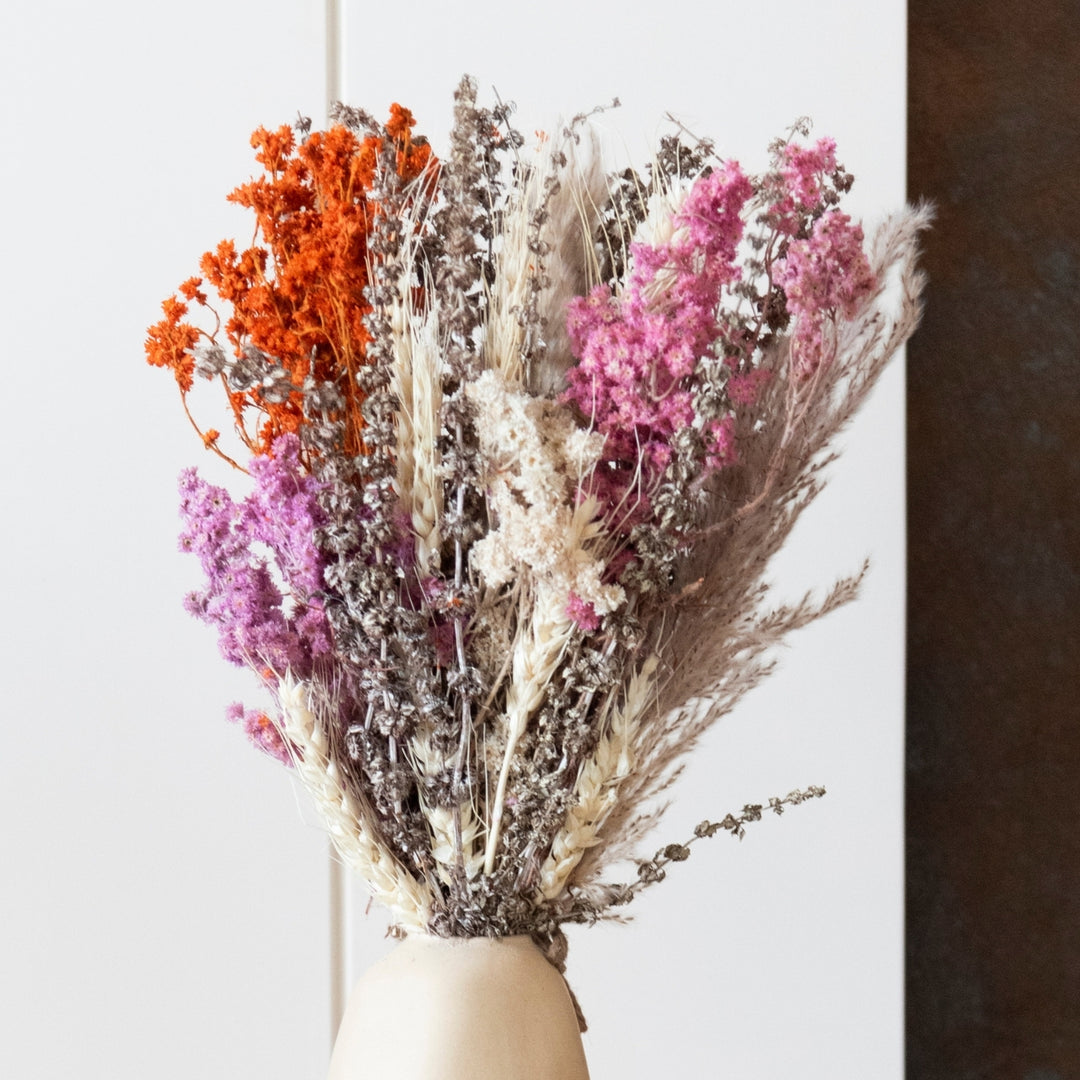 Handmade Colourful Boho Rainbow Dried Flower Bunch