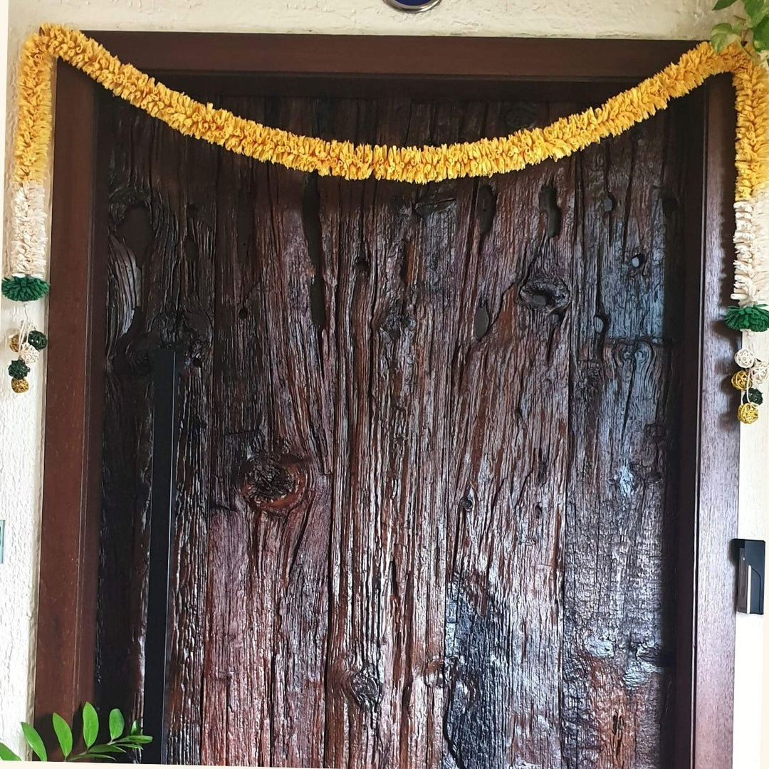 98 In | Handmade Festive Yellow Shola Flower Toran