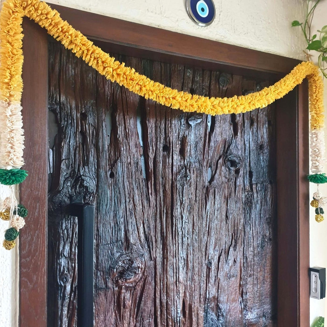 98 In | Handmade Festive Yellow Shola Flower Toran