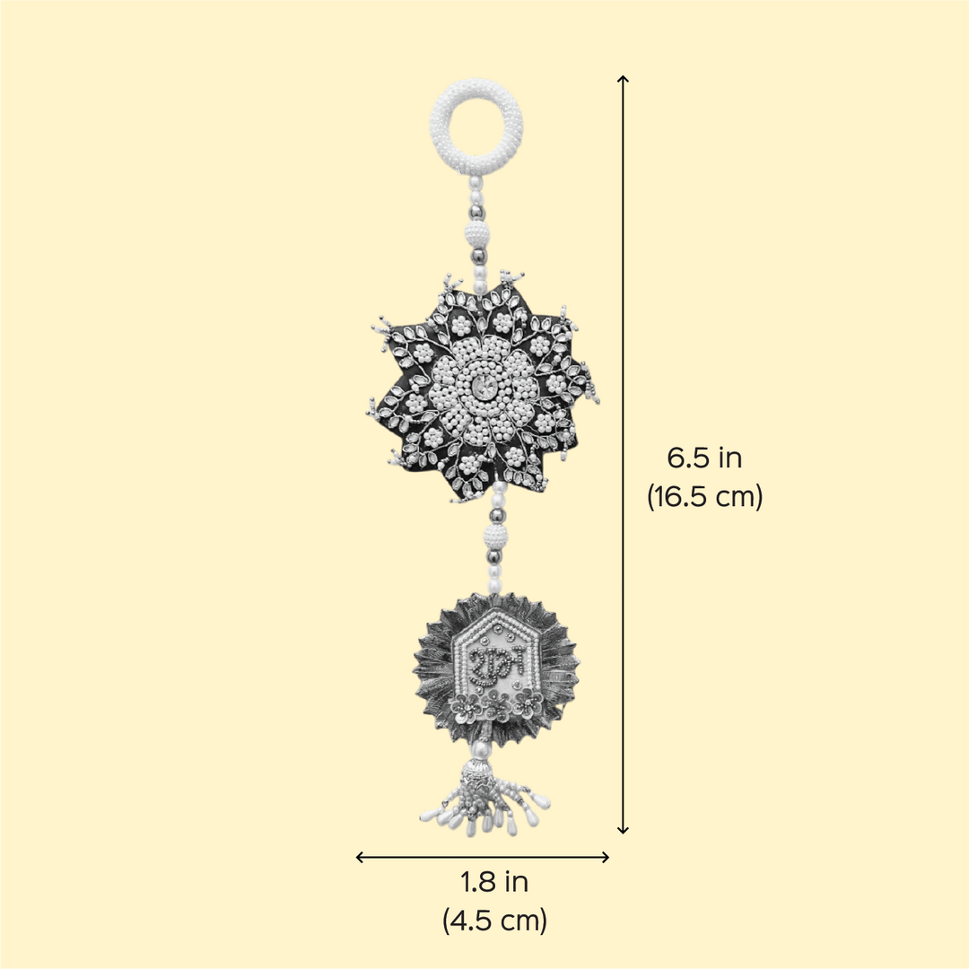 2 Pc | Handmade Zardozi Beaded And Sequin Shubhlabh Silk Hanging