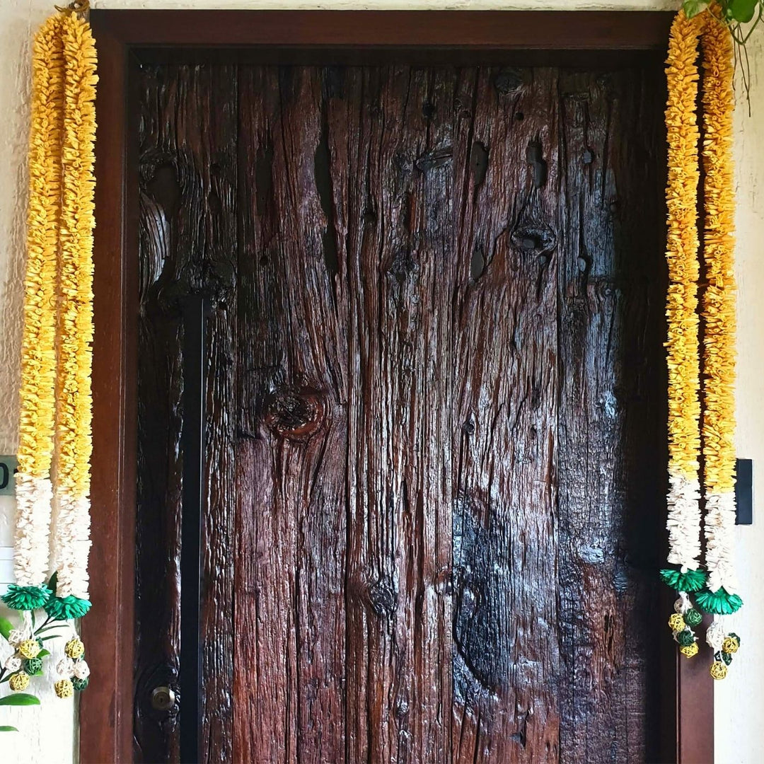 98 In | Handmade Festive Yellow Shola Flower Toran