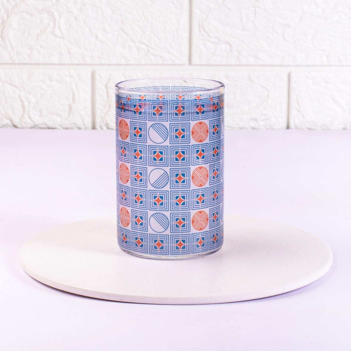 Borosilicate Glass Tumblers with Delicate Prints I 270 ML