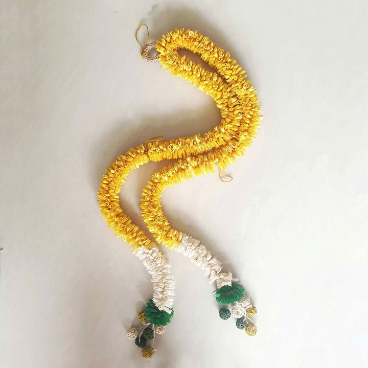 98 In | Handmade Festive Yellow Shola Flower Toran