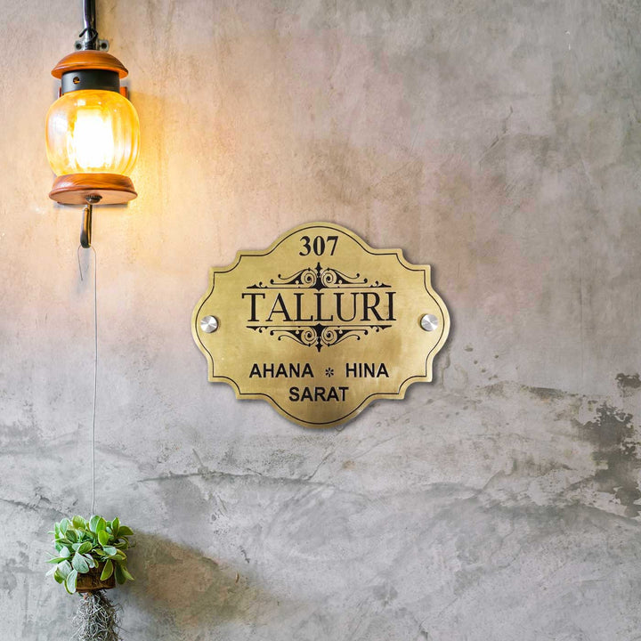 Personalized Weatherproof Modern Stainless Steel Name Plate
