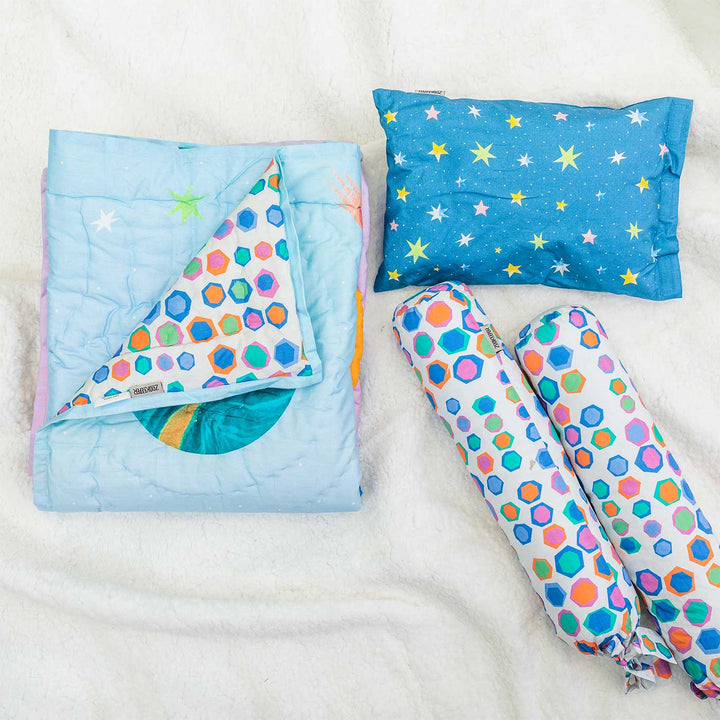 Personalized Tim, The Traveller Theme Baby Bedding | Set Of 5