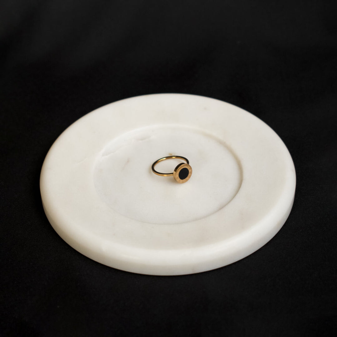 Indian Marble Moon Trinket Tray