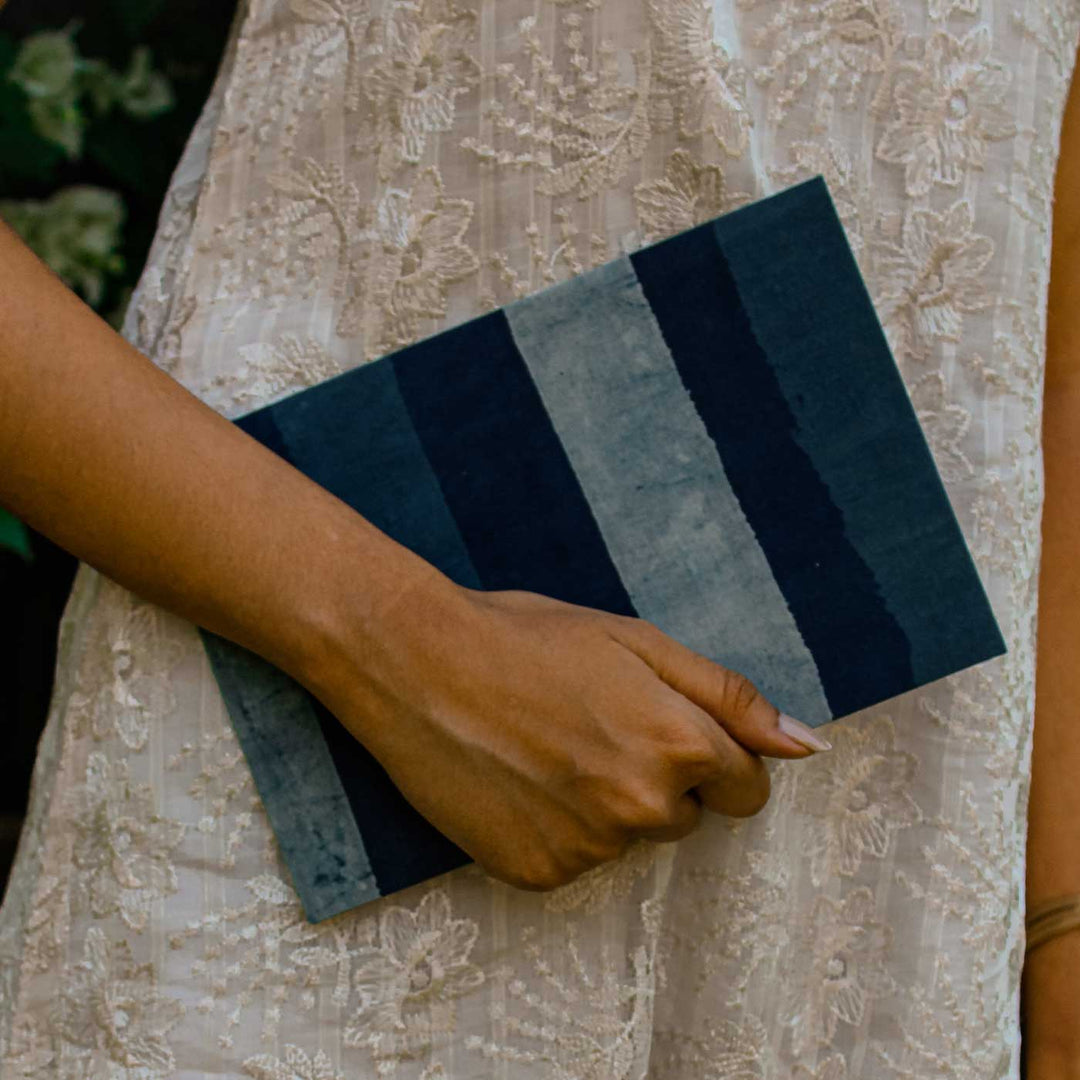 Indigo Stripes A5 Journal