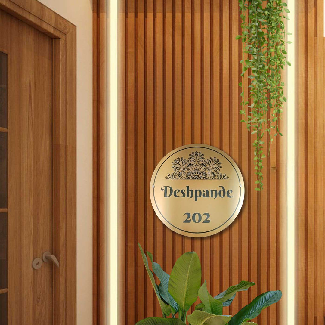 Personalized Weatherproof Round Engraved Stainless Steel Name Plate