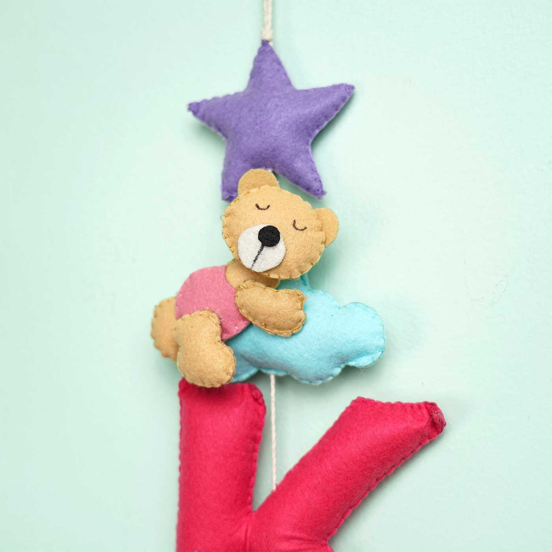 Handcrafted Personalized Unicorn Themed Bunting For Kids 1 - Hanging Front View