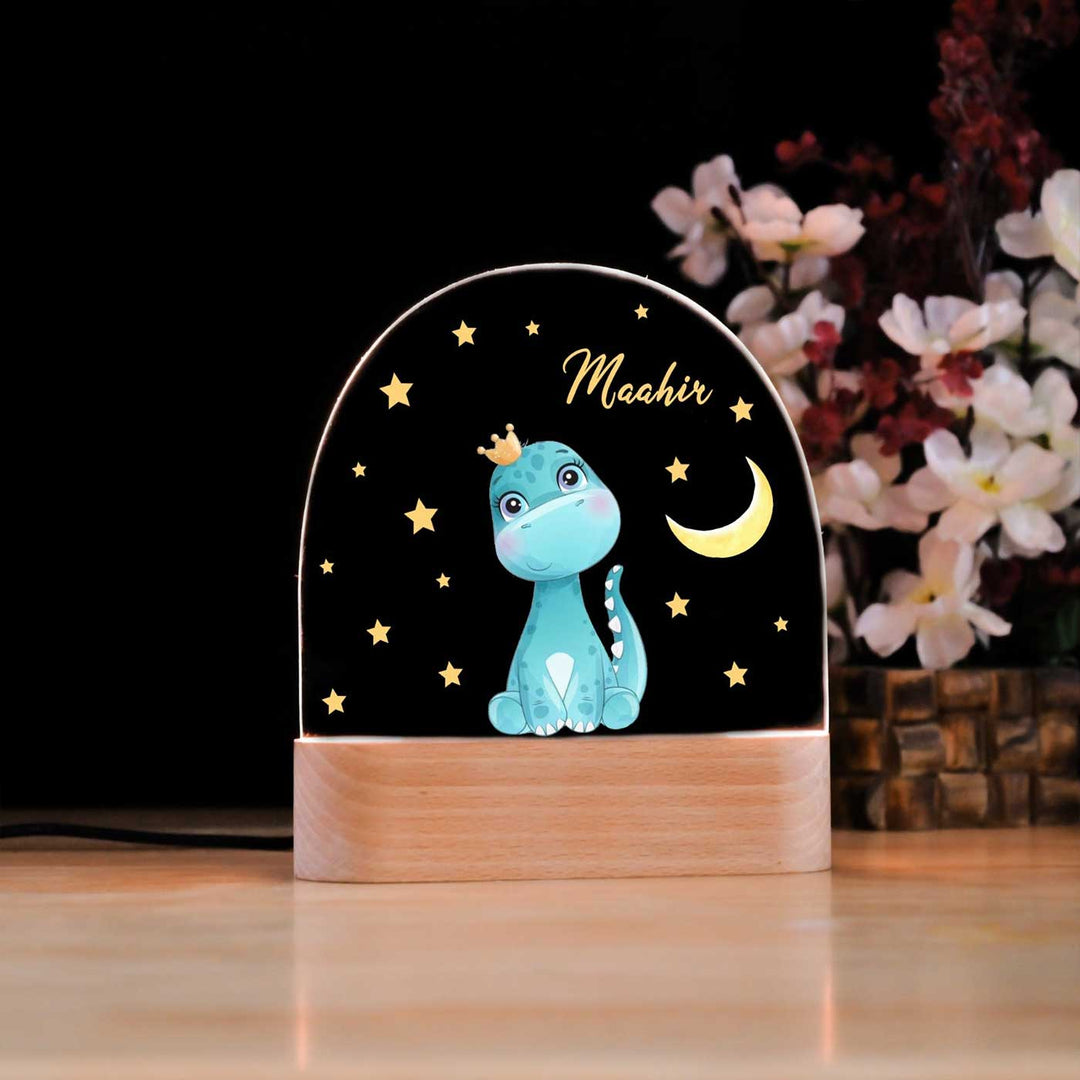 Personalized Dino Theme Acrylic LED Table Lamp For Kids