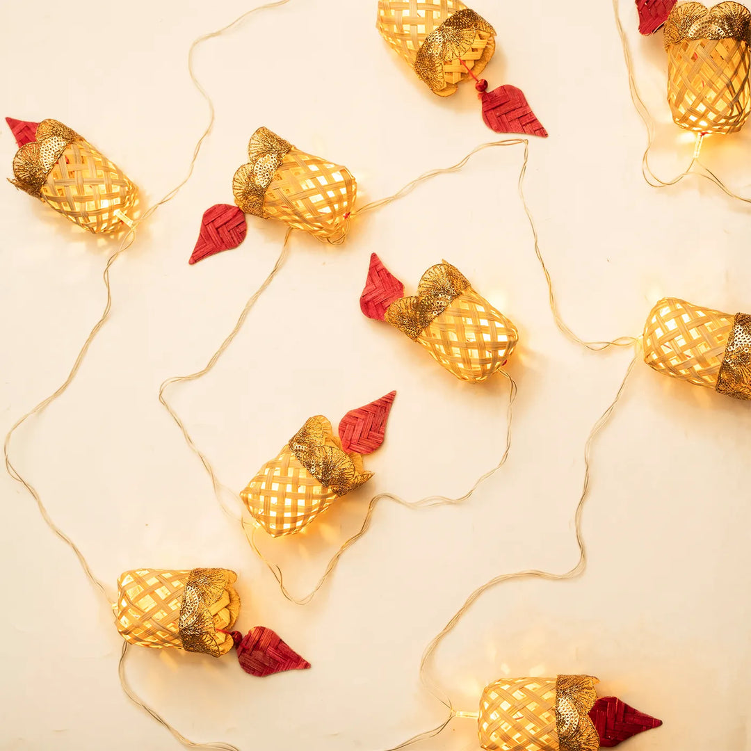 Bell Shaped Eco-Friendly Handmade Woven Bamboo Fairy Light | 3 meters