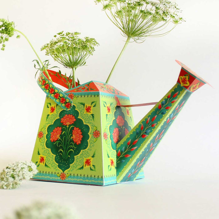 Handmade Printed Watering Vase Design Paper DIY Kit