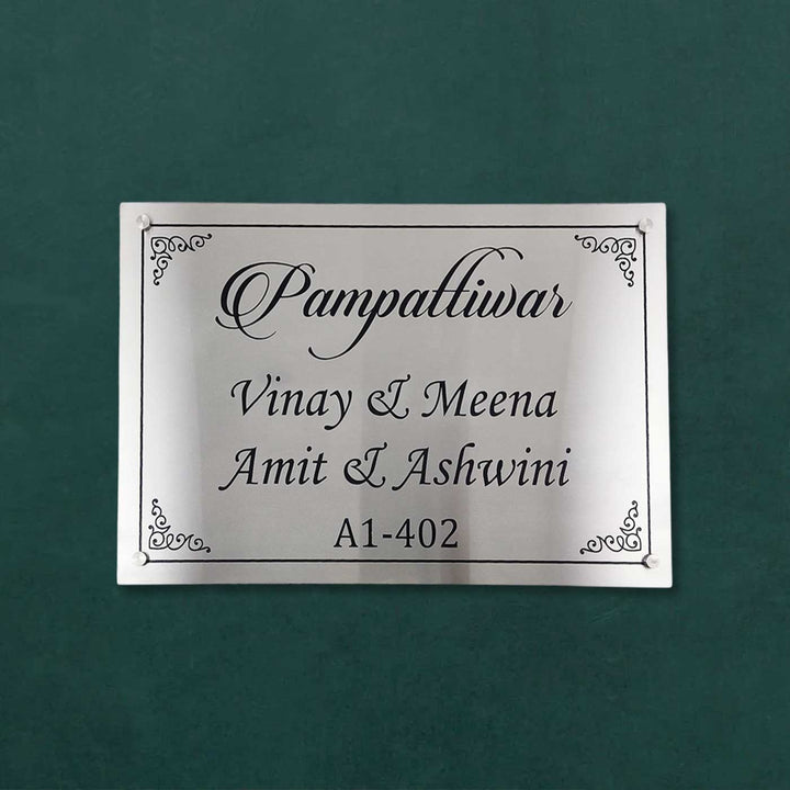 Personalized Engraved Classic Stainless Steel Name Plate