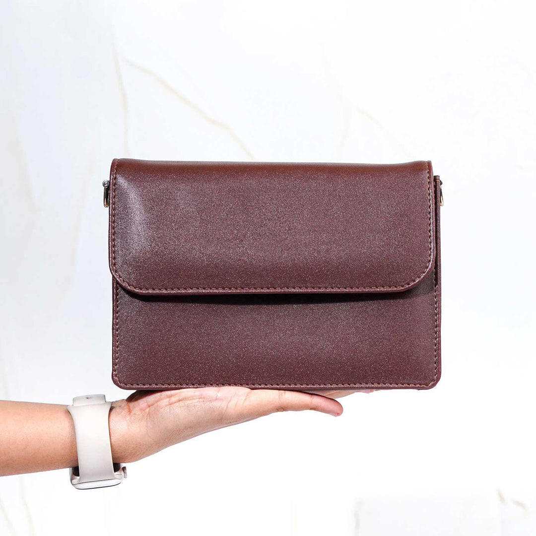 Personalized Faux Leather Sling Bag With Changeable Straps