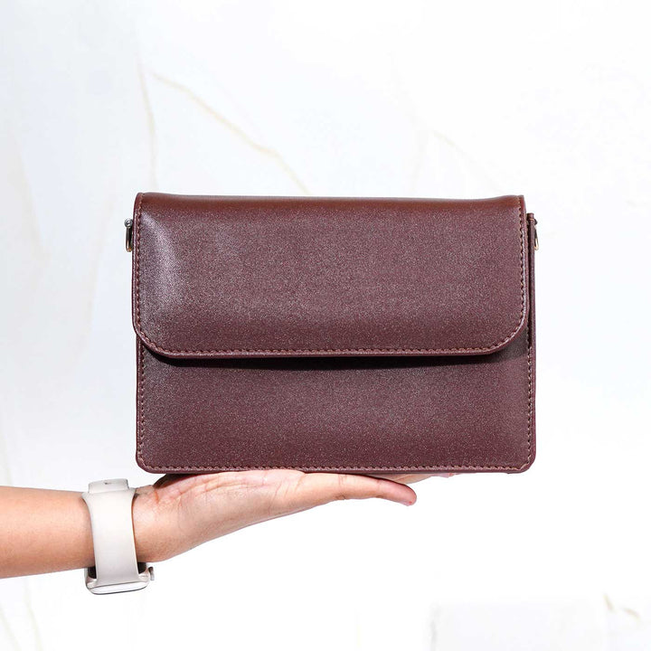 Personalized Faux Leather Sling Bag With Changeable Straps