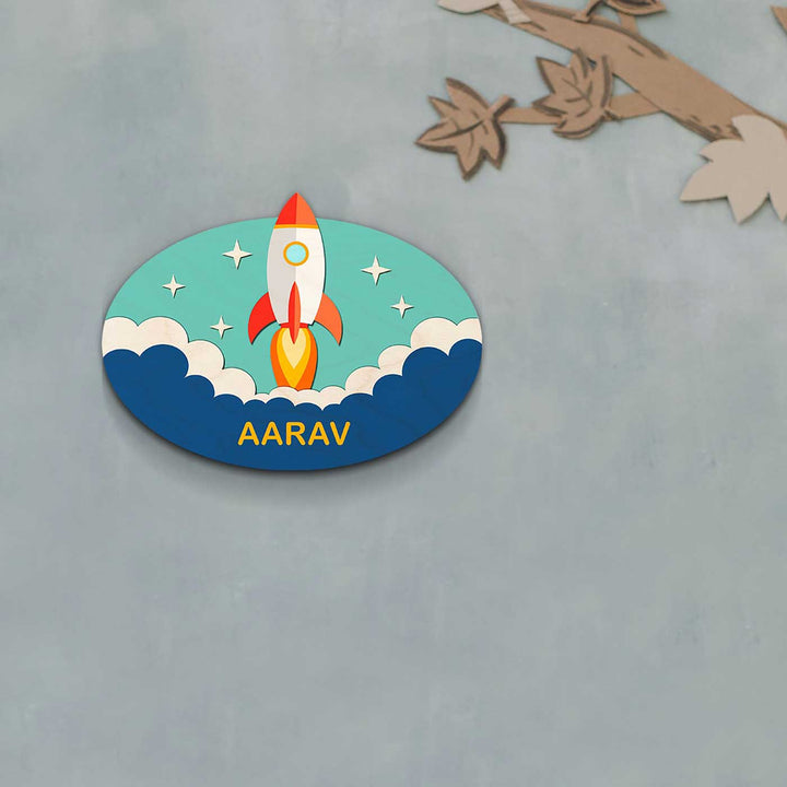 Kids Theme 3D Name Plate 12 - Mounted on Wall with Name Display