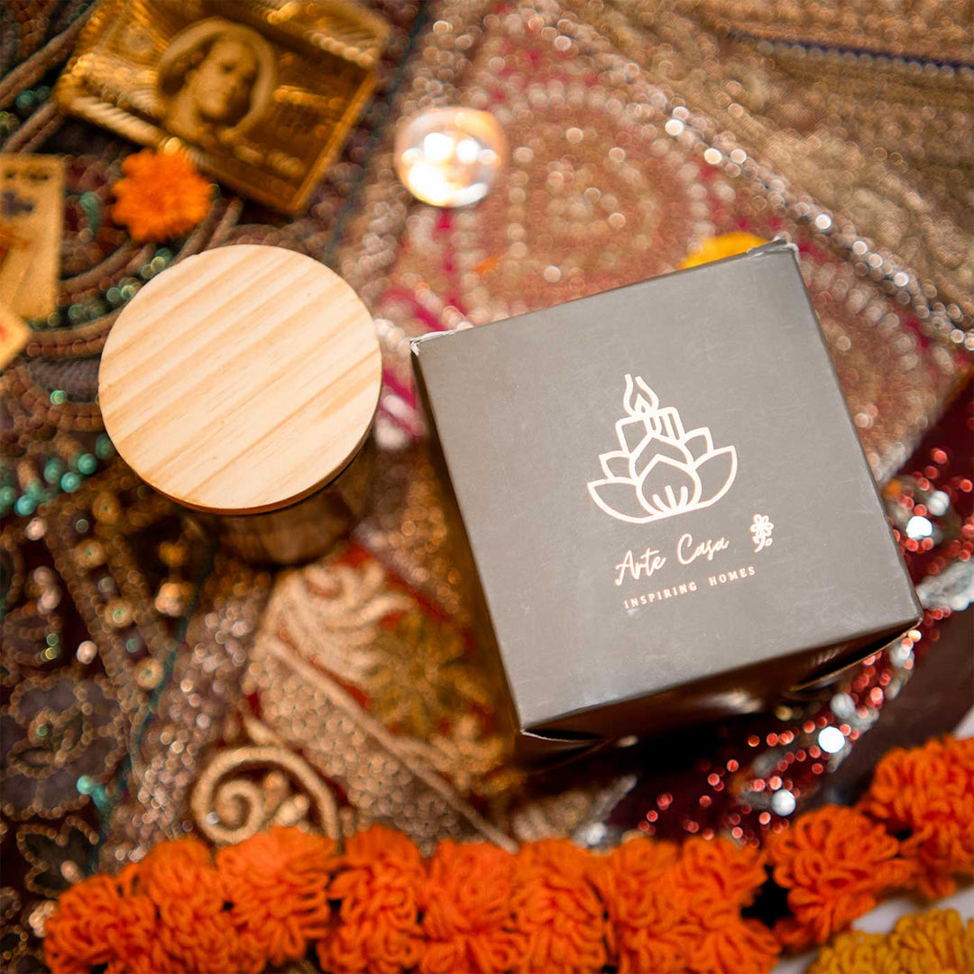 Sandal Serenade Scented Jar Candle With Gift Box