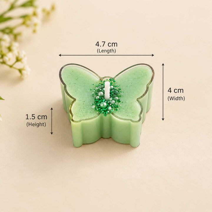 8 pc | Handmade Butterfly Bliss Lemongrass Scented Soy Wax Tealight Candle