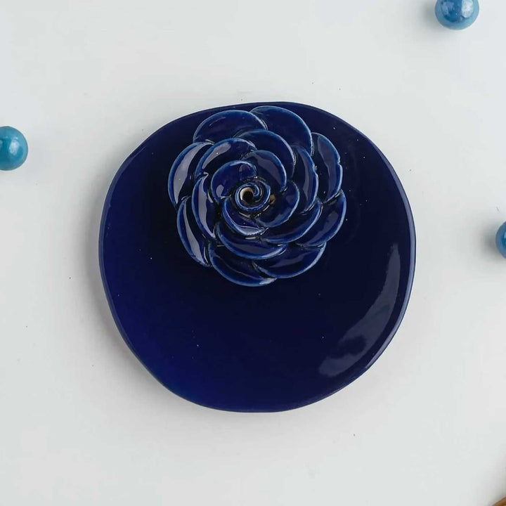 Handmade Floret Design Ceramic Incense Stick Holder