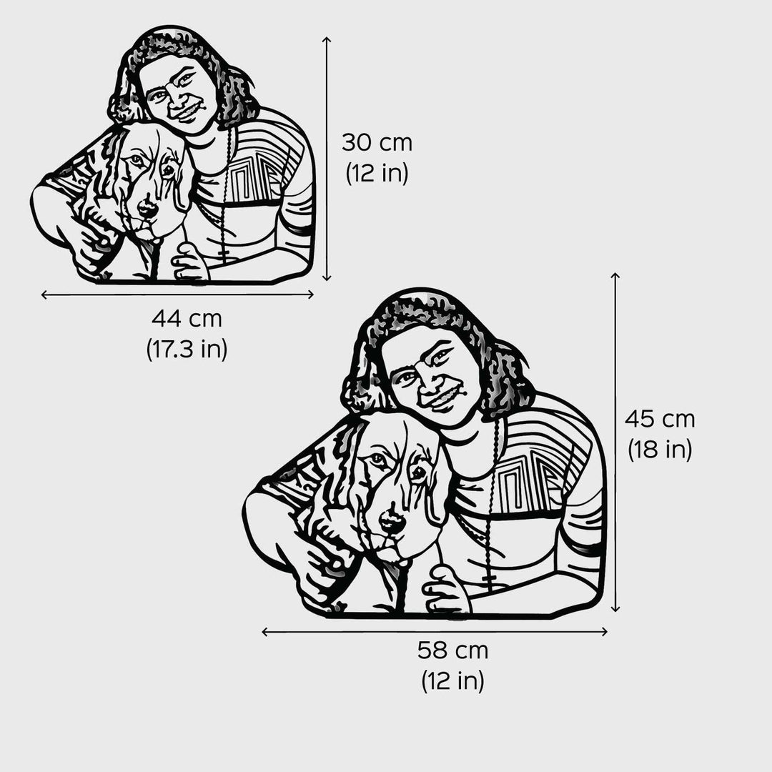 Photo Personalized Handmade Laser Cut Pet Lover Theme Metal Decorative Plaque