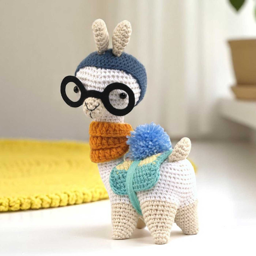 Handmade Crochet Llama Toy for Kids