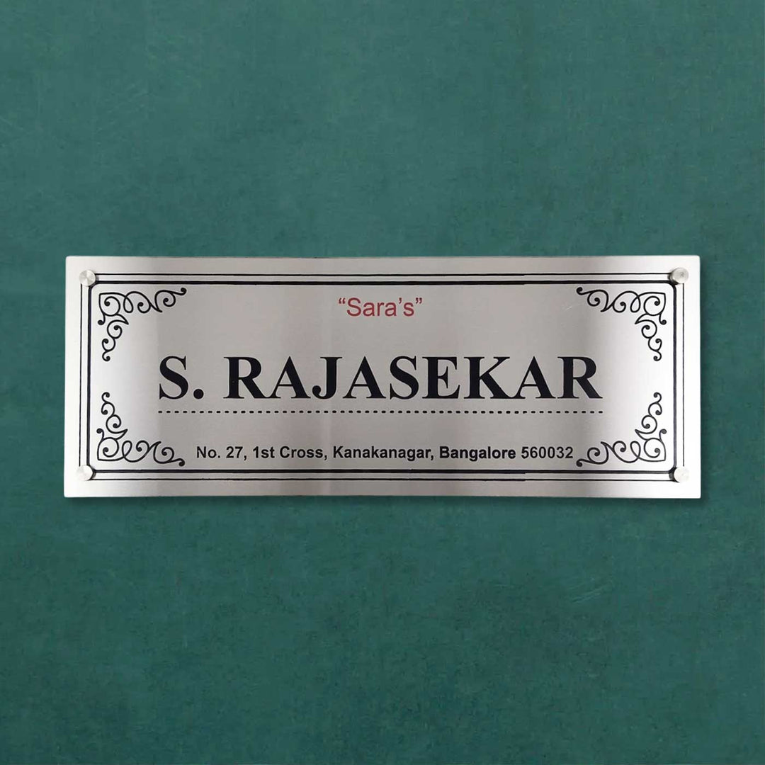 Personalized Engraved Classic Stainless Steel Name Plate