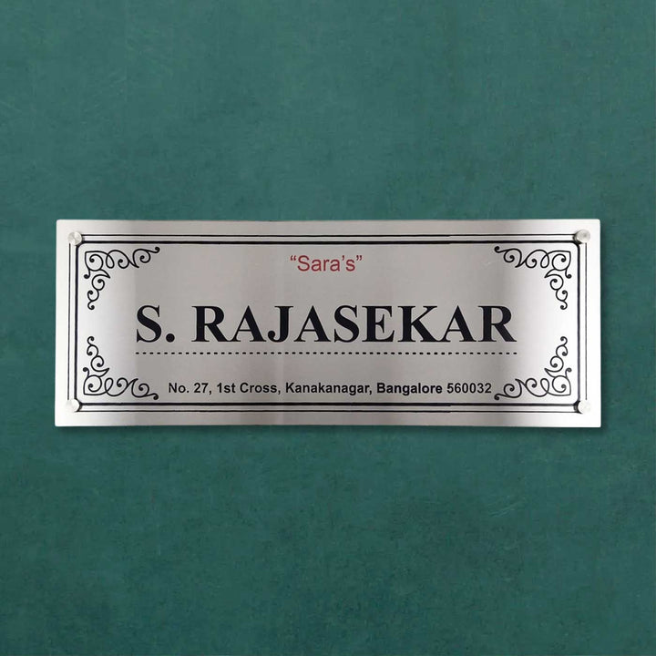 Personalized Engraved Classic Stainless Steel Name Plate