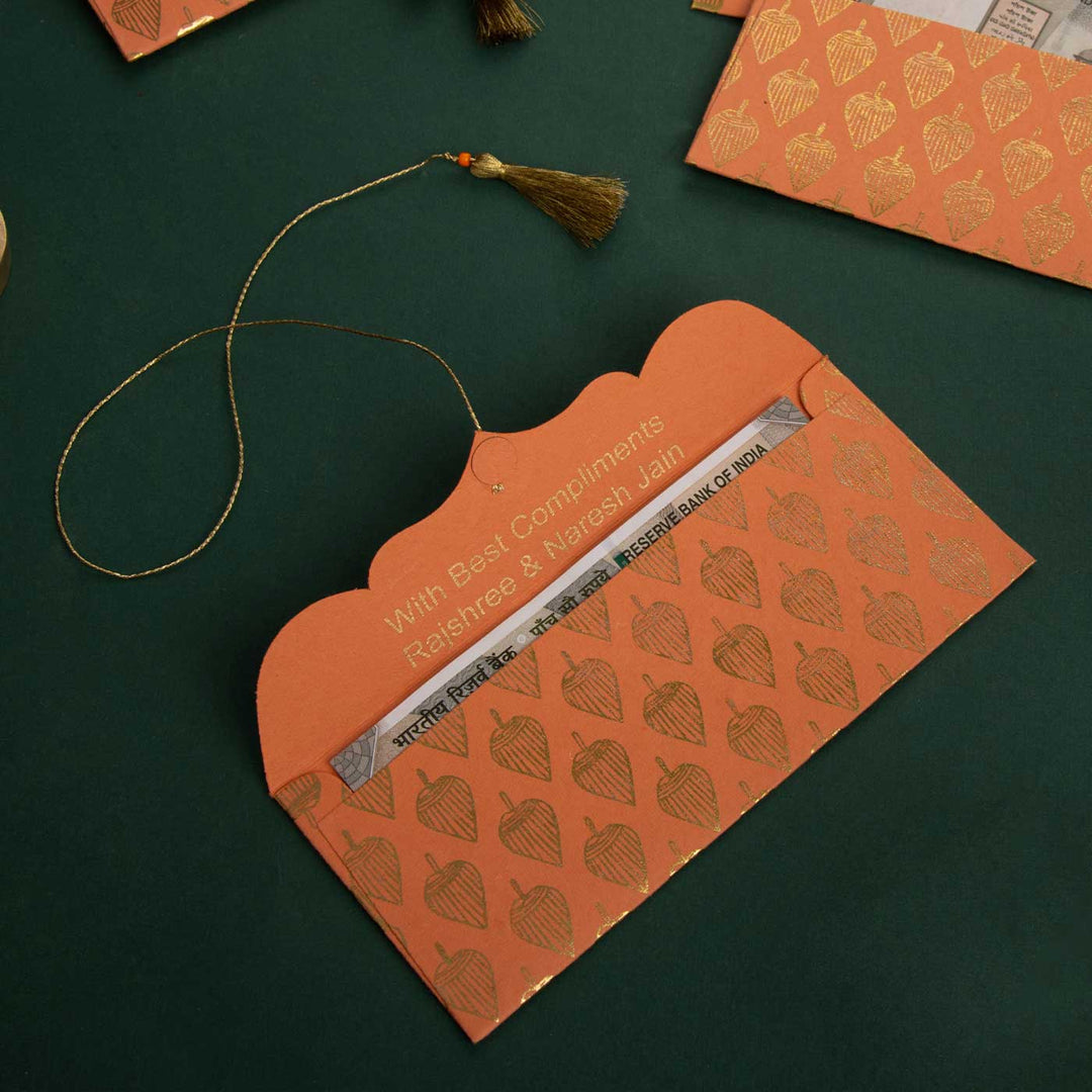 Personalized Handmade Paan Paper Envelopes | Set Of 10