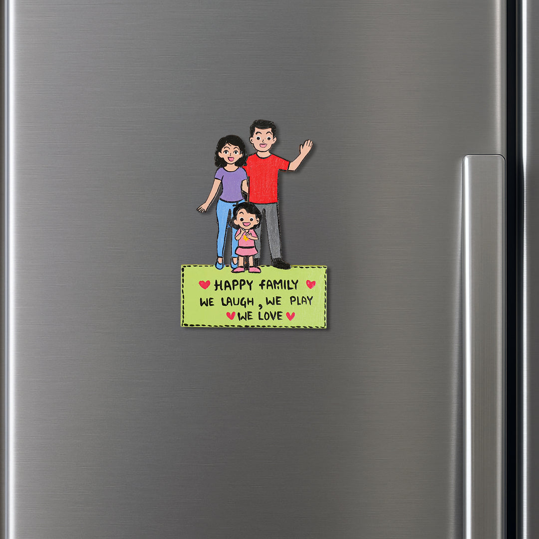 Personalized Family Theme MDF Wood Fridge Magnet