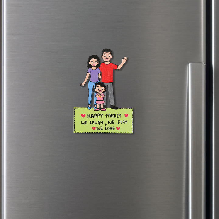 Personalized Family Theme MDF Wood Fridge Magnet