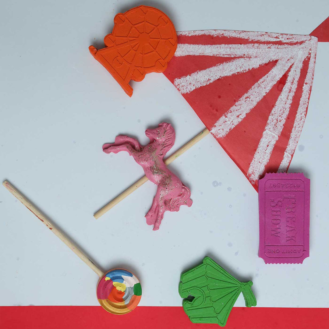 Handmade Non-Toxic Jumbo Carnival Crayons | Set Of 5