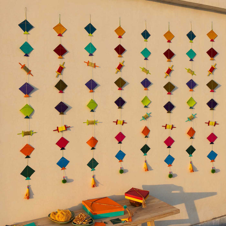 Handmade Kite Design Paper Hanging | Set Of 2