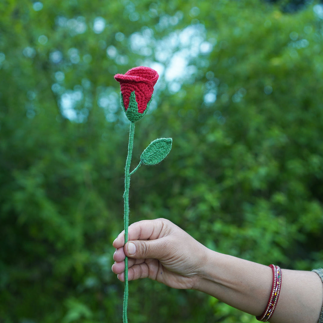Handmade Crochet Rose Flower