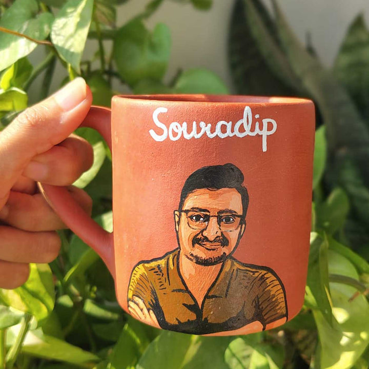 Photo Personalized Hand-Painted Terracotta Mug