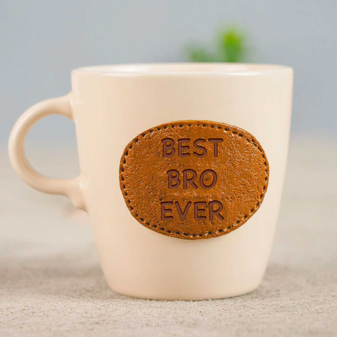 Personalized Hand-Painted Polymer Clay Best Bro Ever Theme Ceramic Mug