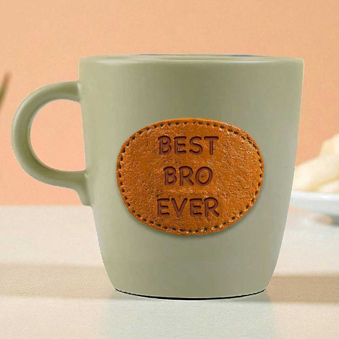 Personalized Hand-Painted Polymer Clay Best Bro Ever Theme Ceramic Mug