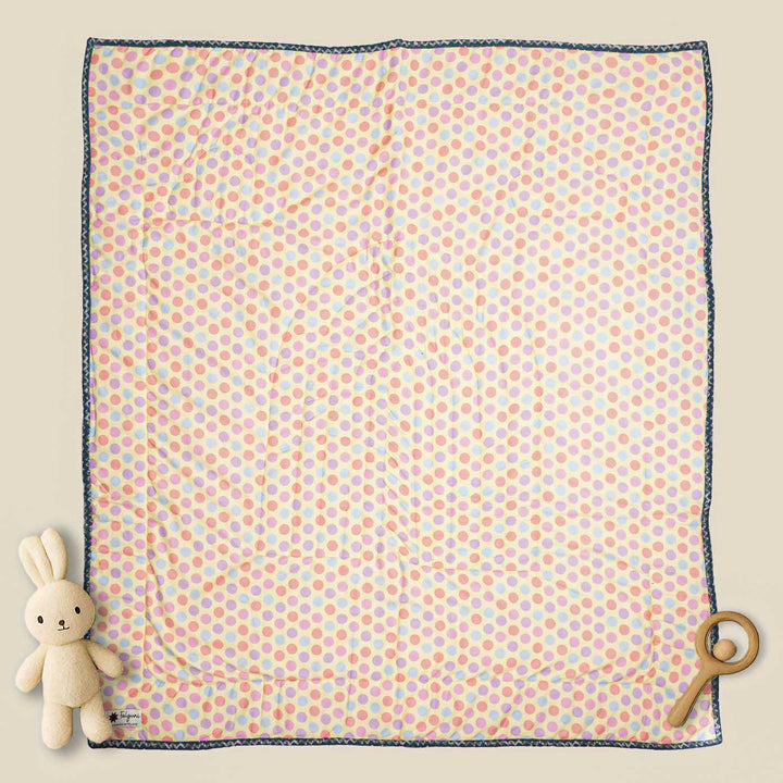 Personalized Rainbow Theme Cotton Quilt For Kids
