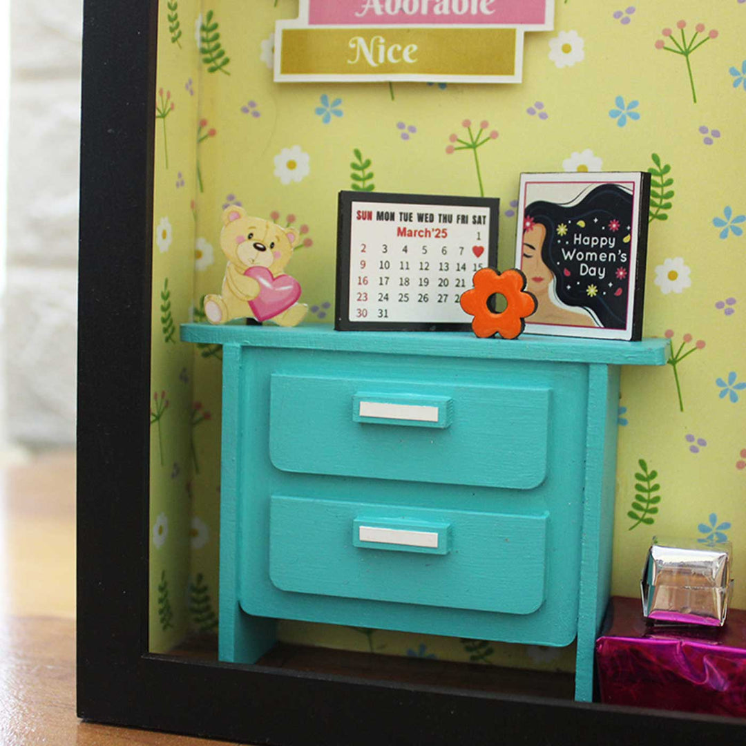 Photo Personalized Little Wall Of Happiness Theme Mdf Wood Miniature Frame